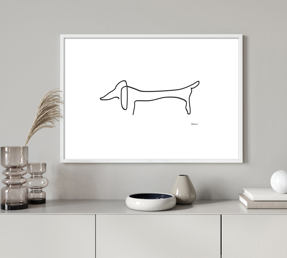 Dog - Single Line Drawing | Pablo Picasso – ArtoloPrints